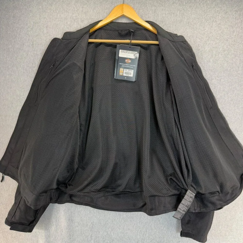 Harley Davidson NWT XXL Mesh Tri-State Jacket Leather Stripe USA 1 Logo‎ Riding